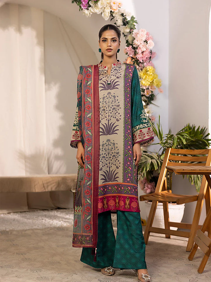 Salitex Women Embroidered Dobby 3 Piece Suit SPL3PEC042 - Summer Collection