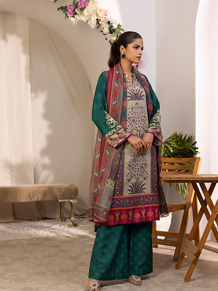 Salitex Women Embroidered Dobby 3 Piece Suit SPL3PEC042 - Summer Collection