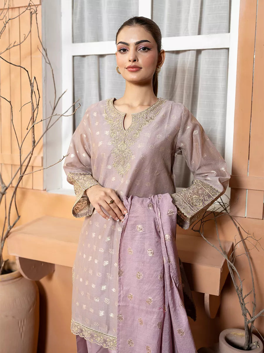 Salitex Women Embroidered Jacquard 3 Piece Suit EUAL3PEF233 - Summer Collection