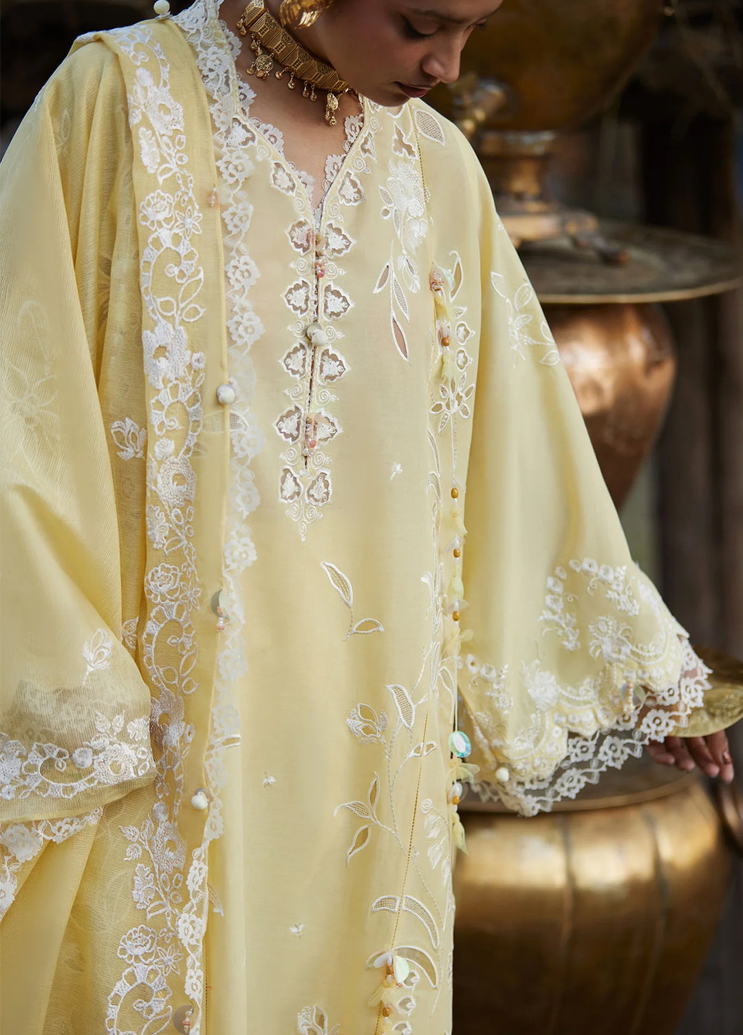 Kashmee Legacy by Elan Unstitched Embroidered Lawn 3 Piece Suit EL26ULKL Noorai EL26-06B - Festive Collection