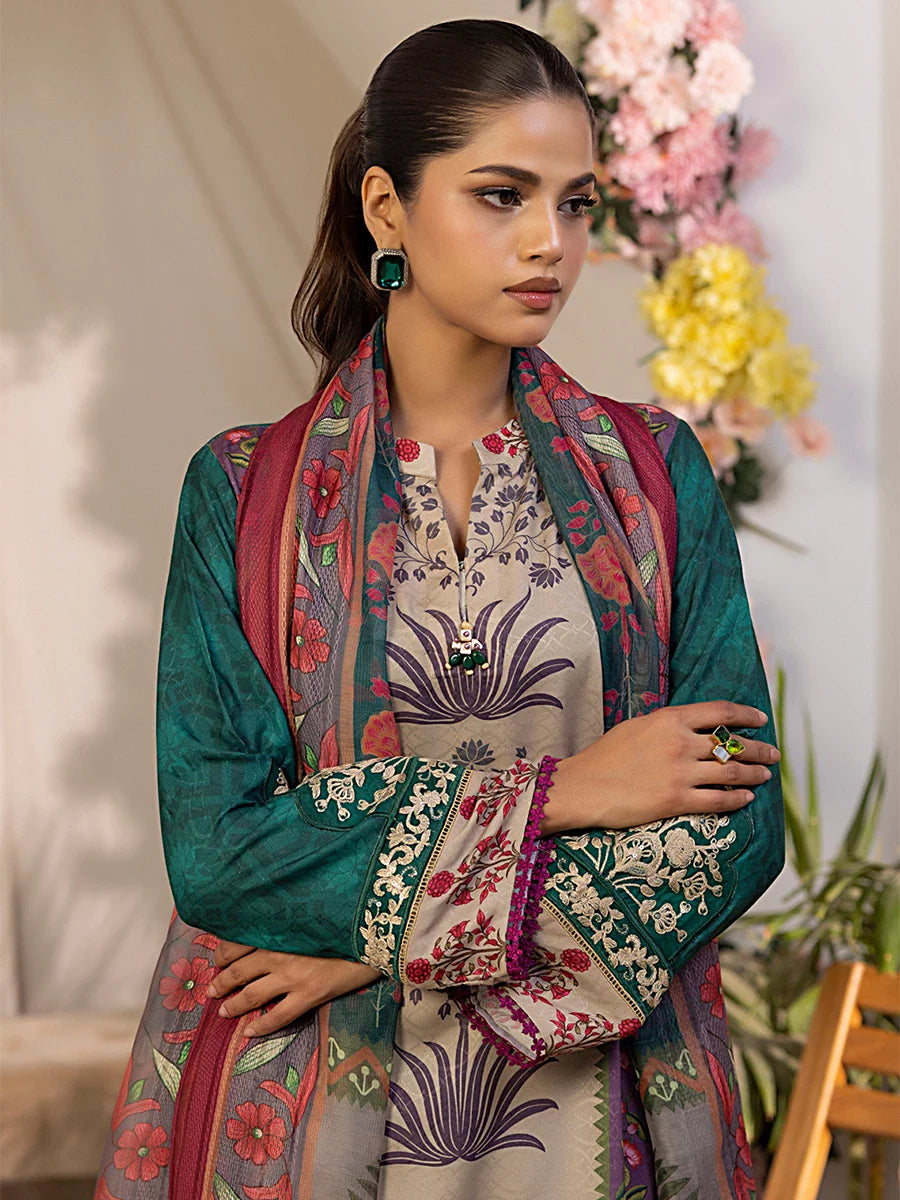 Salitex Women Embroidered Dobby 3 Piece Suit SPL3PEC042 - Summer Collection