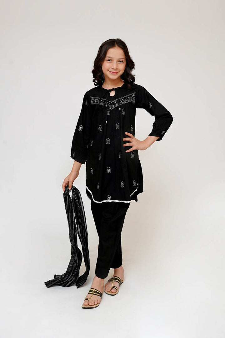 Senorita Girls RTW Embroidered Cotton 3 Piece Suit KAD-03429 Eid Collection
