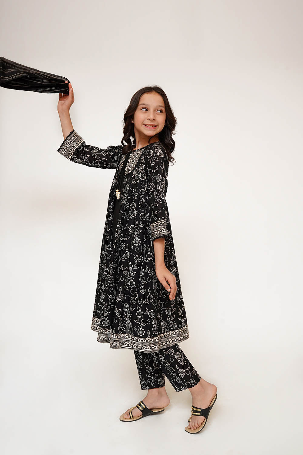 Senorita Girls RTW Embroidered Cotton 3 Piece Suit KAD-03429 Eid Collection