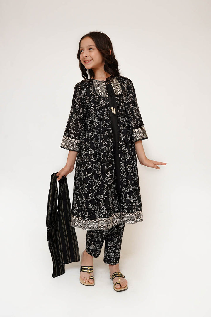 Senorita Girls RTW Embroidered Cotton 3 Piece Suit KAD-03429 Eid Collection