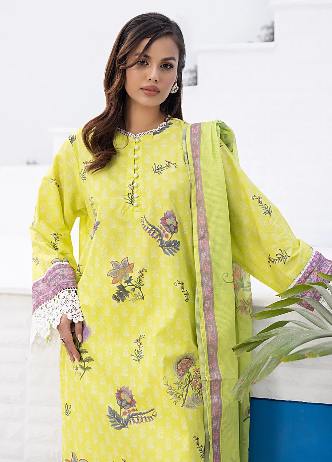 Salitex Women Printed Cambric 3 Piece Suit WRS3BA24AL25 - Winter Collection