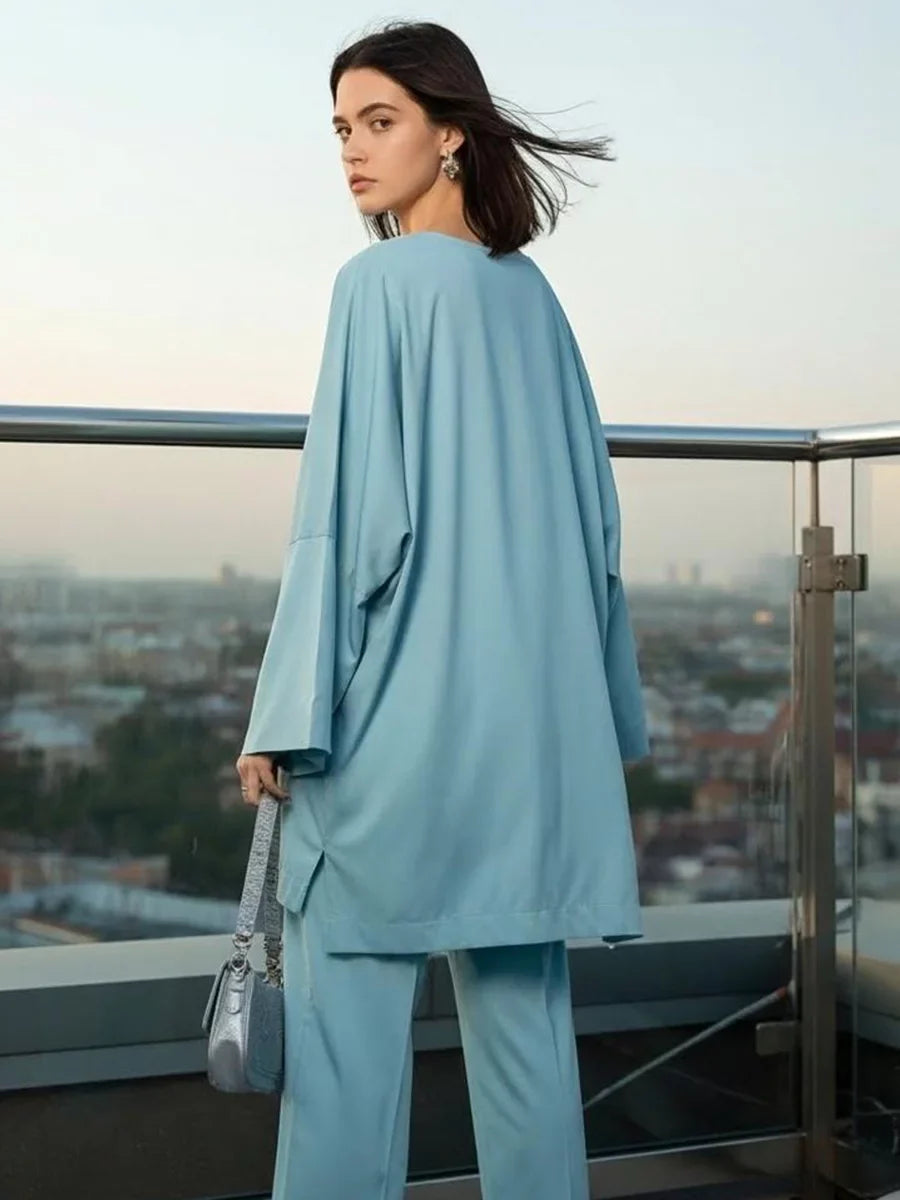 Salitex Women Solids Crepe 2 Piece Suit SS25PBC693 - Summer Collection