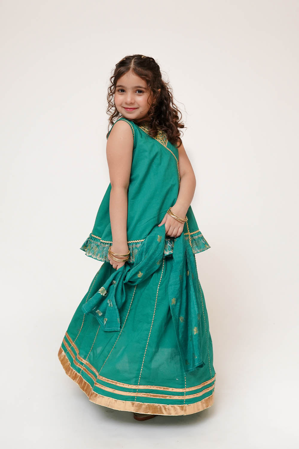 Senorita Kids RTW Embossed Cotton 3 Piece Suit KBD-03449 Eid Collection
