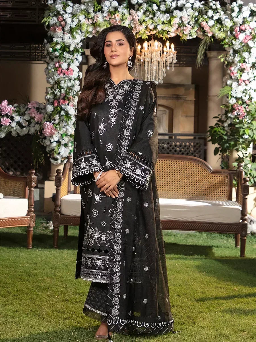Jashn e Noor by Salitex Unstitched Embroidered 3 Piece Silk SUNW7NO082 - Summer Collection