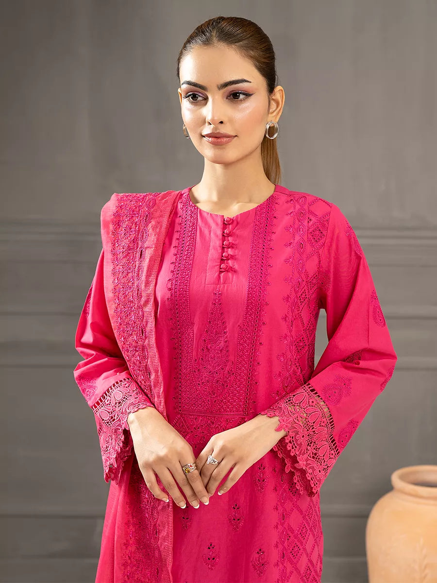 Salitex Women Embroidered Cambric 3 Piece Suit PML3PBC290 - Summer Collection