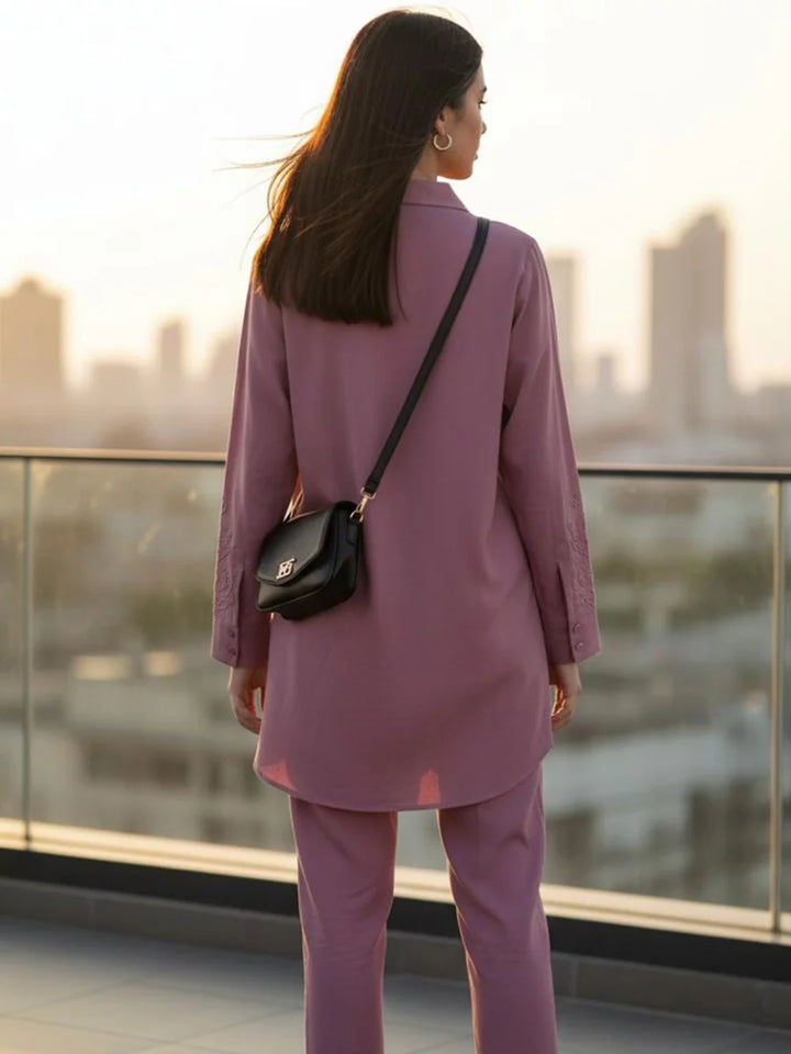 Salitex Women Solids Crepe 2 Piece Suit SS25PBC692 - Summer Collection