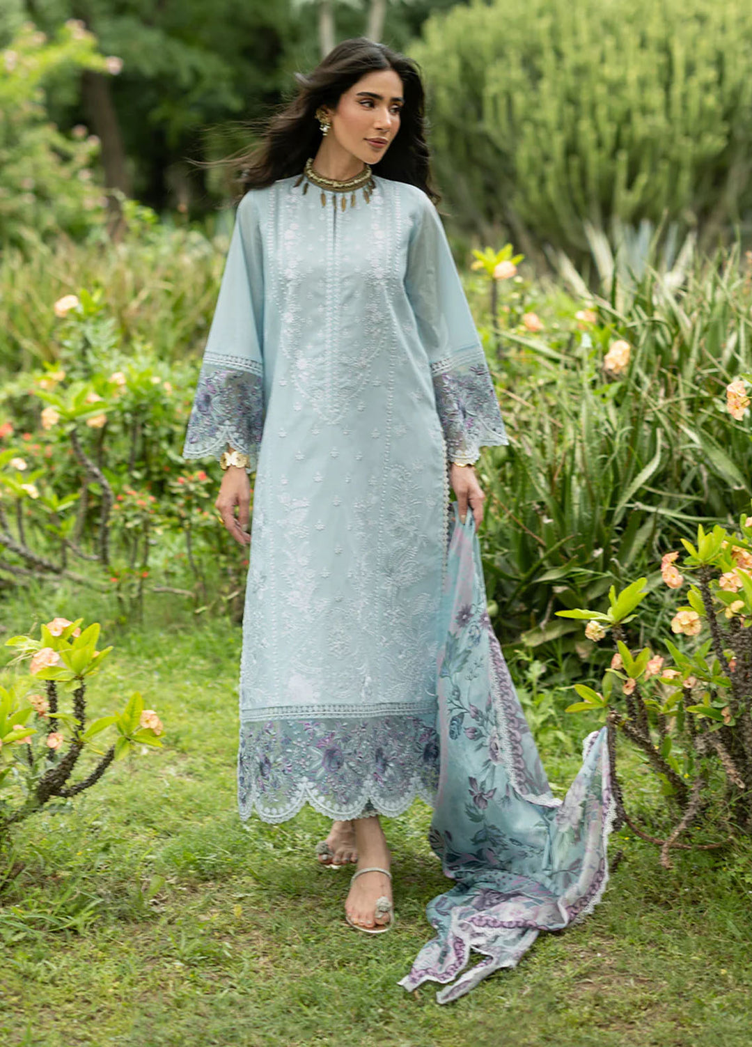 Zainab Chottani Unstitched Embroidered Lawn 3 Piece Suit ZC26ULE Cove 06 - Eid Collection