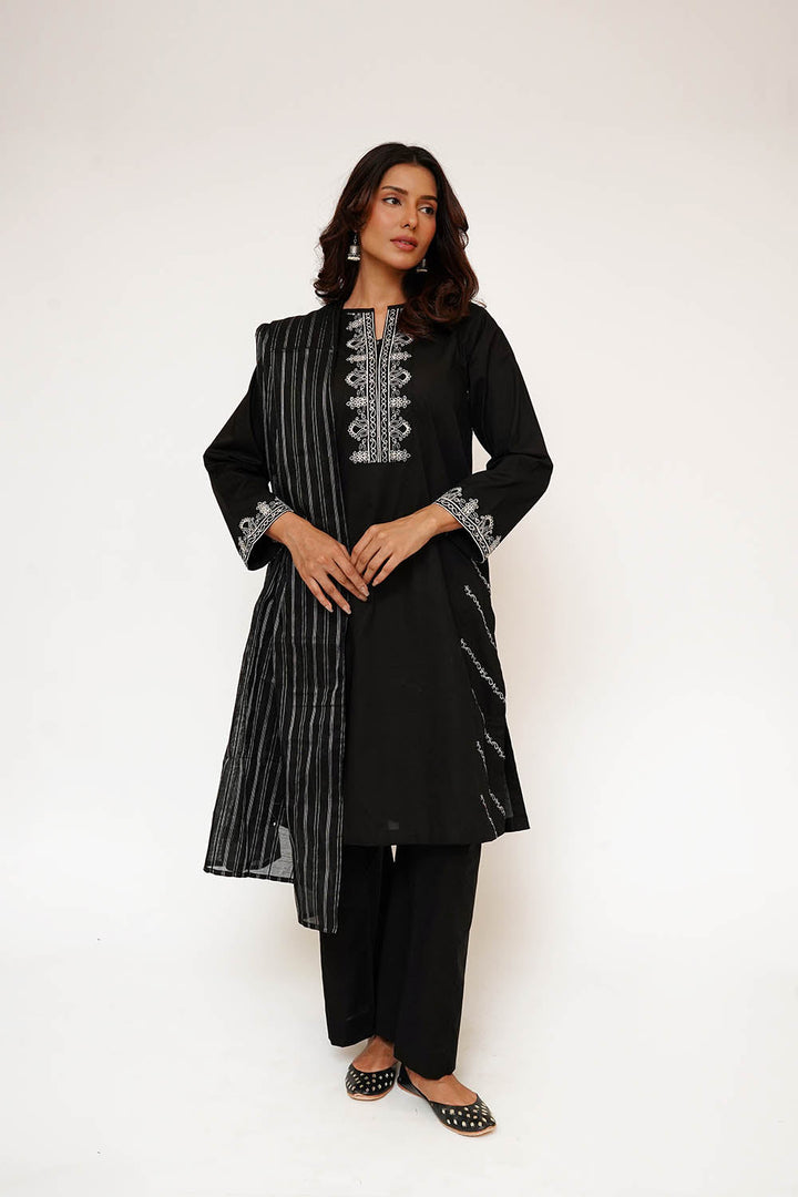 Monochrome by Senorita Women RTW Printed Lawn Cotton 3 Piece Suit LAD-03492 Casual Collection