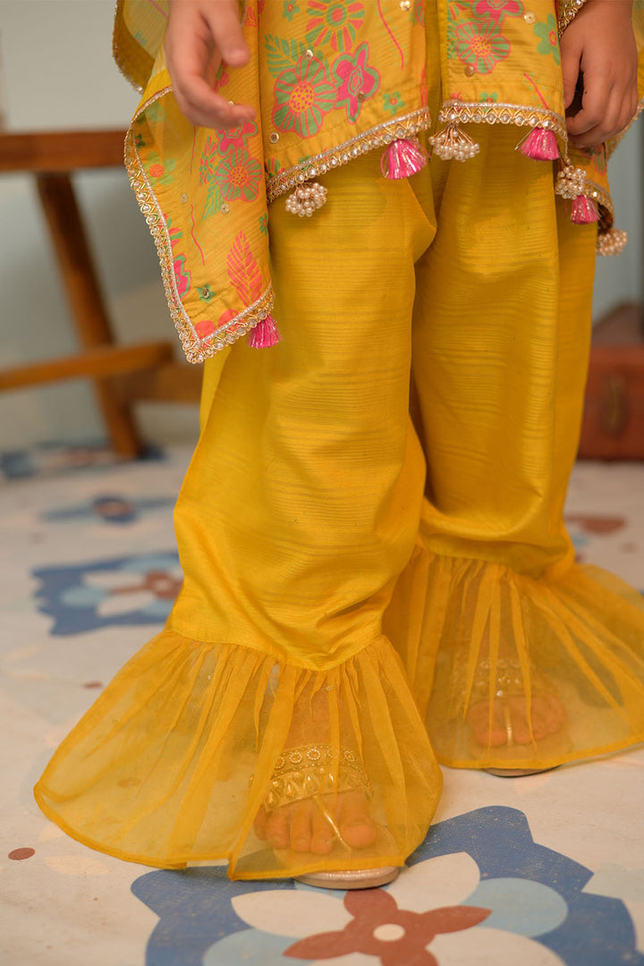 Senorita Girls RTW Printed Banarsi 3 Piece Suit KDD-02871 - Festive Collection