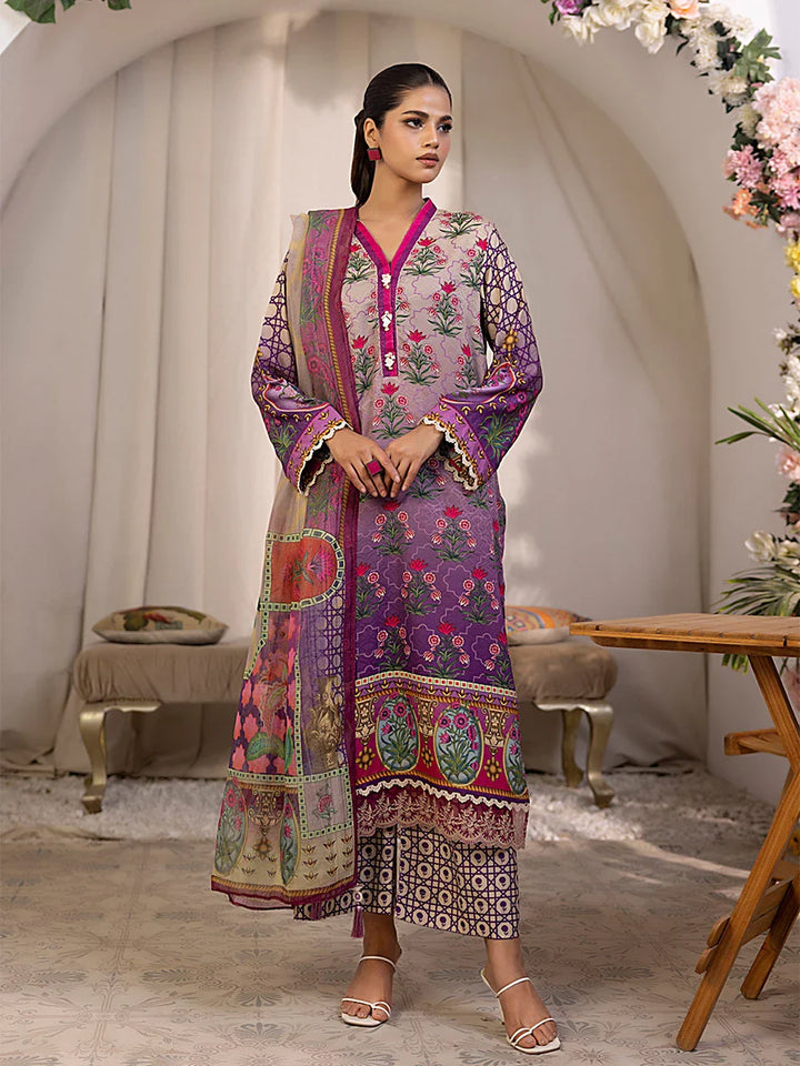 Salitex Women Embroidered Dobby 3 Piece Suit SPL3PEC045 - Summer Collection