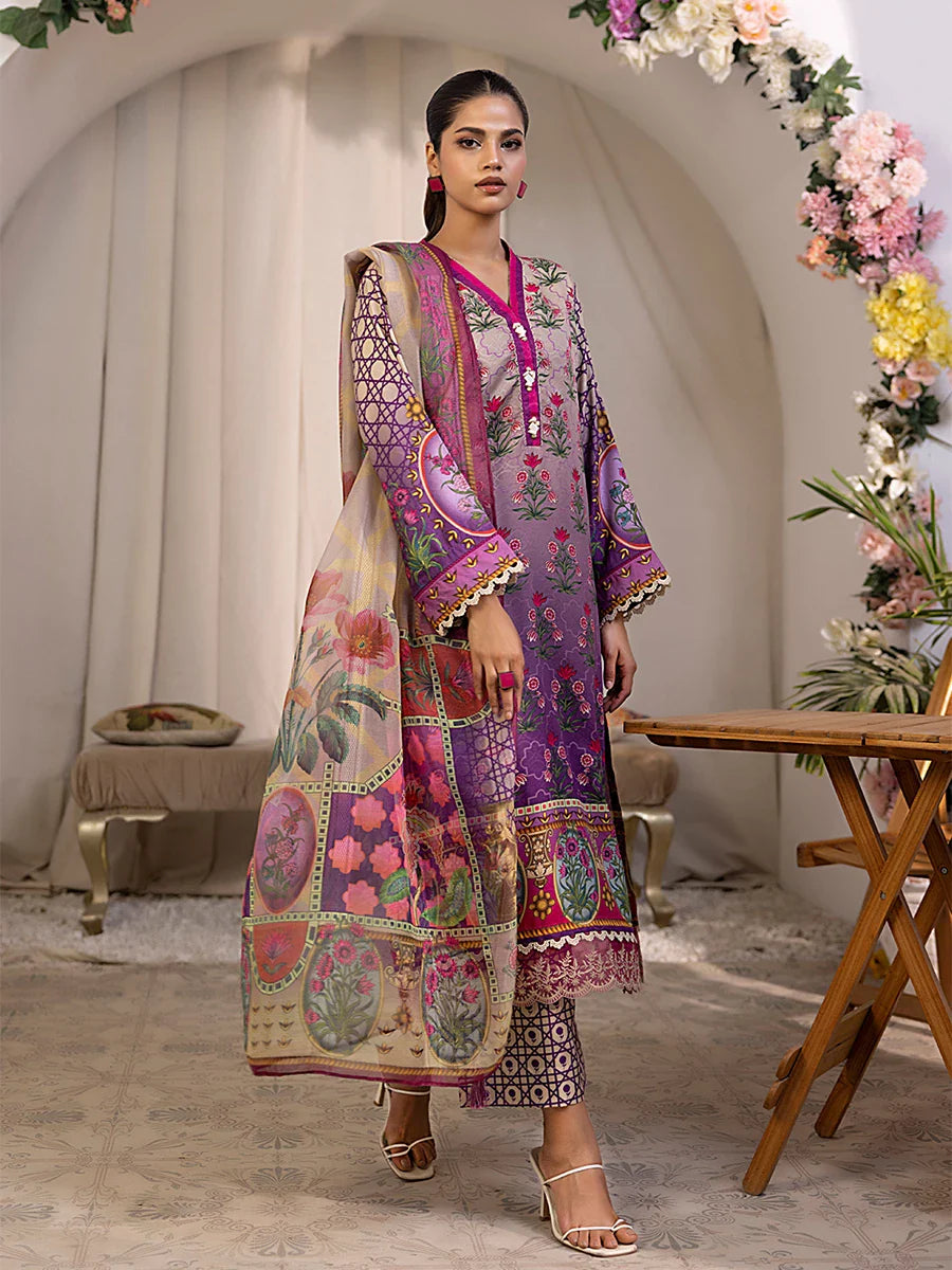 Salitex Women Embroidered Dobby 3 Piece Suit SPL3PEC045 - Summer Collection
