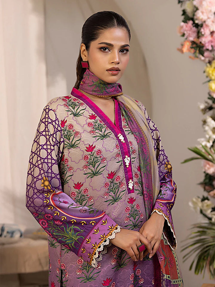 Salitex Women Embroidered Dobby 3 Piece Suit SPL3PEC045 - Summer Collection