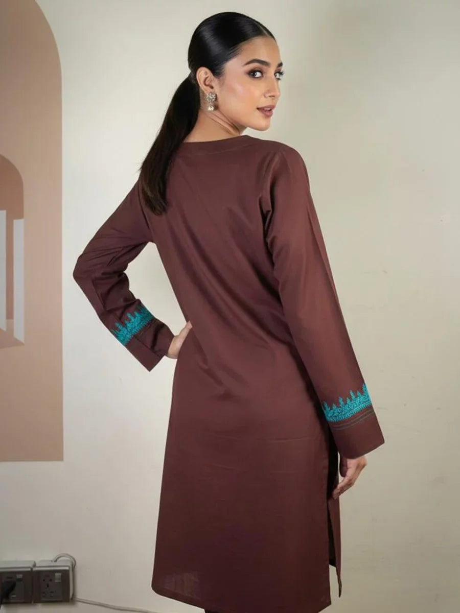 Salitex Women Embroidered Cambric 2 Piece Suit SPW6BSE150-A - Winter Collection