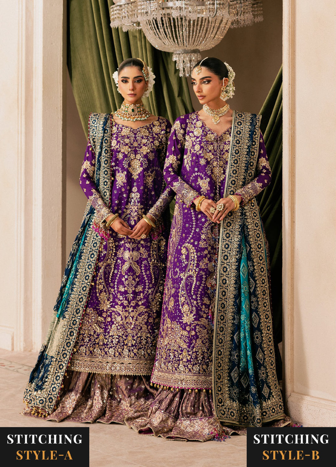 AIK Atelier Unstitched Embroidered Medium Silk 3 Piece Suit AIK26UAW D-01 - Wedding Collection