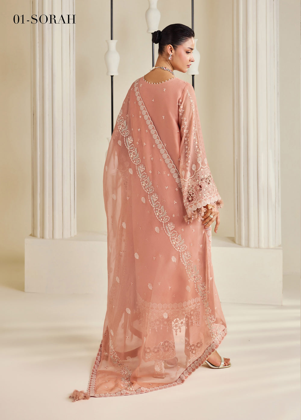 Dhaagay by Alizeh Fashion Unstitched Embroidered Chiffon 3 Piece Suit AF26UCD AF-DHG-5045 Sorah - Festive Collection