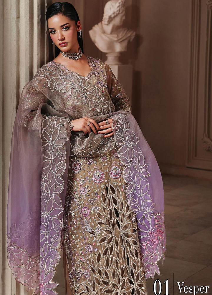 Sage by Rajbari Unstitched Embroidered Organza 4 Piece Suit RB26SW Vesper 01 - Wedding Collection