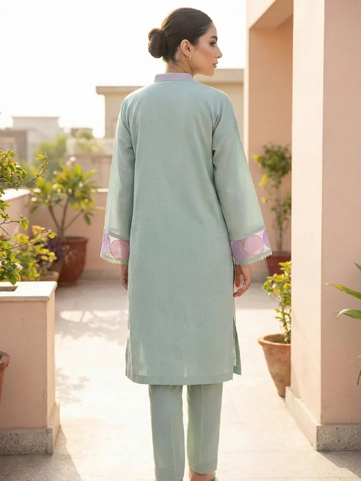 Salitex Women Embroidered Cambric 2 Piece Suit SPW6BSE149-B - Winter Collection