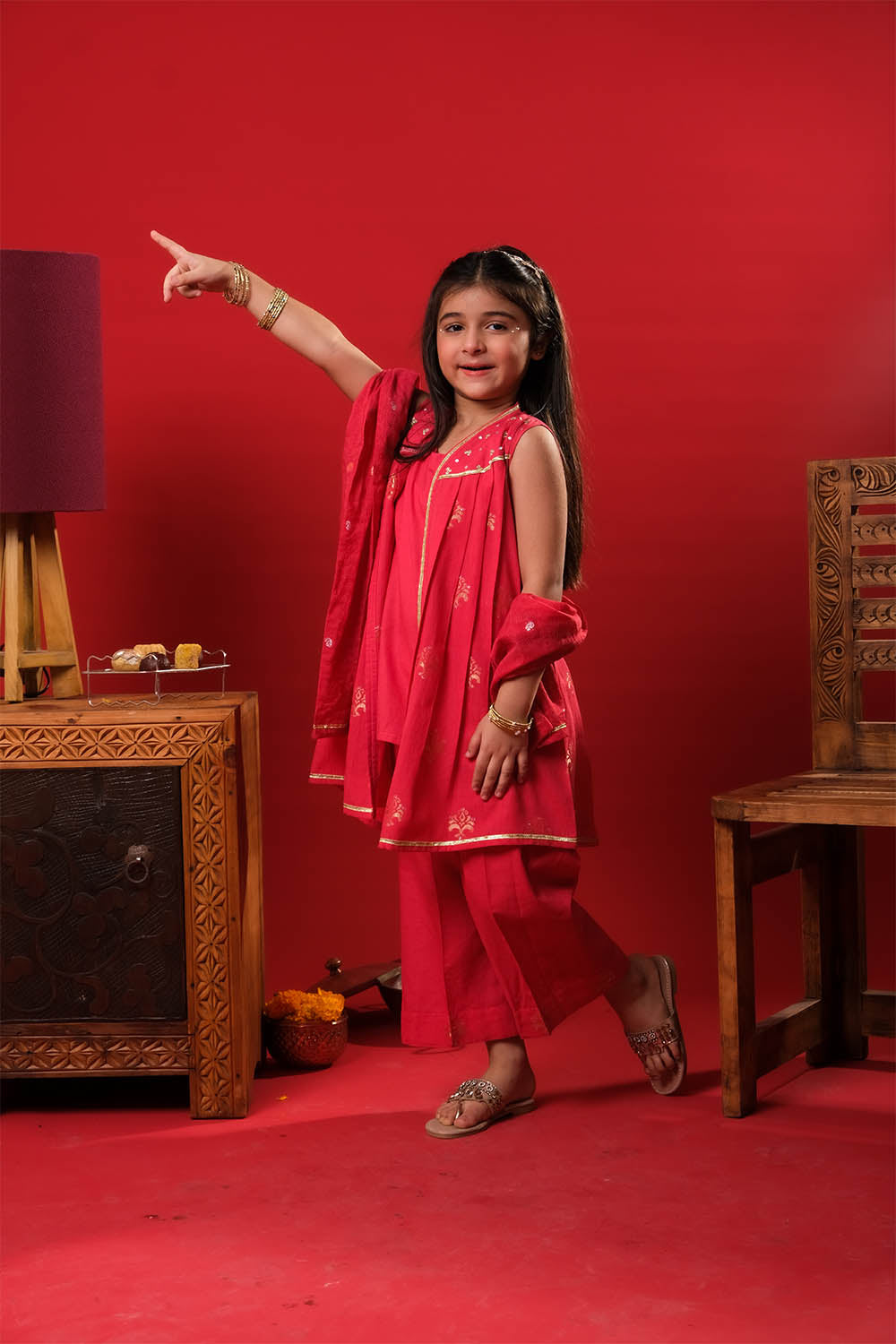 Senorita Girls RTW Embroidered Cotton 3 Piece Suit KBD-03327 Eid Collection