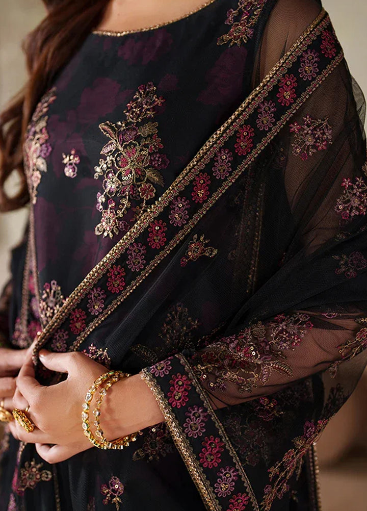 Zarif Embroidered Net Suits Unstitched 3 Piece ZR25UF ZRF-ZPE-05 Ashaal - Formals Collection