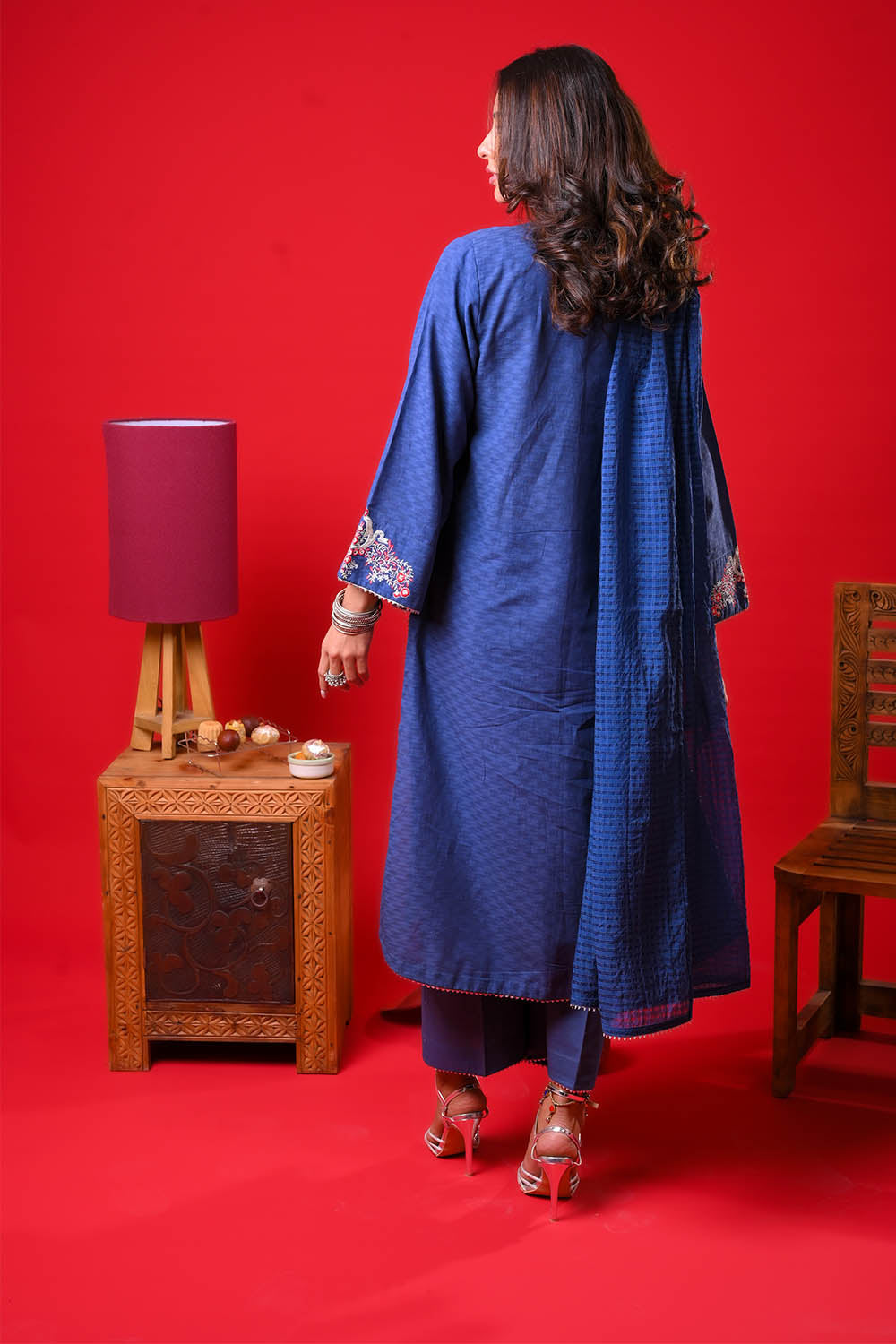 Senorita Women RTW Embroidered Dobby Cotton 3 Piece Suit LBD-03376 Eid Collection