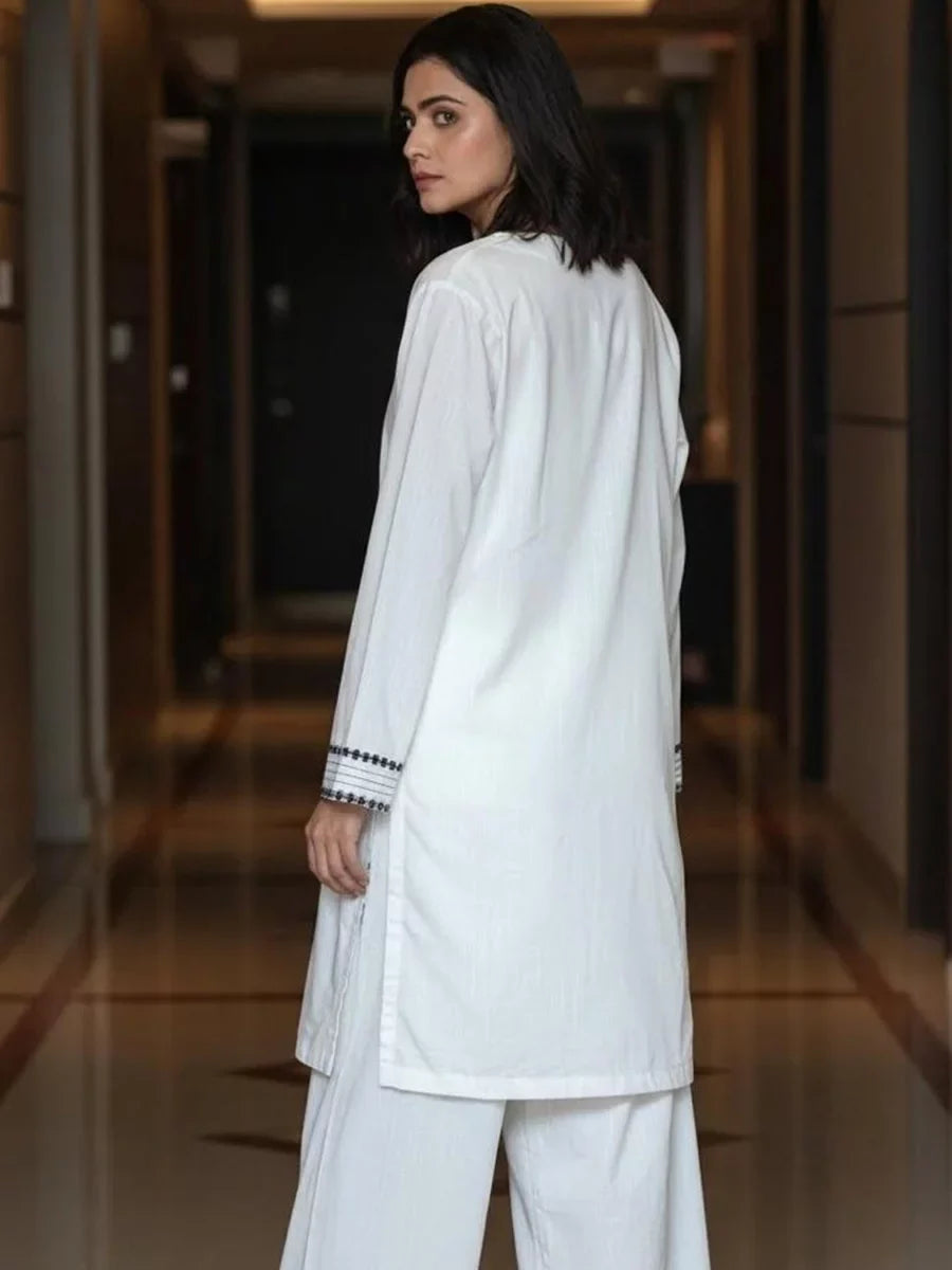 Salitex Women Embroidered Cross Hatch 2 Piece Suit SPW6BSE143 - Winter Collection