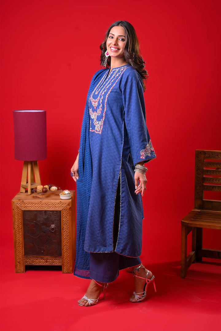 Senorita Women RTW Embroidered Dobby Cotton 3 Piece Suit LBD-03376 Eid Collection