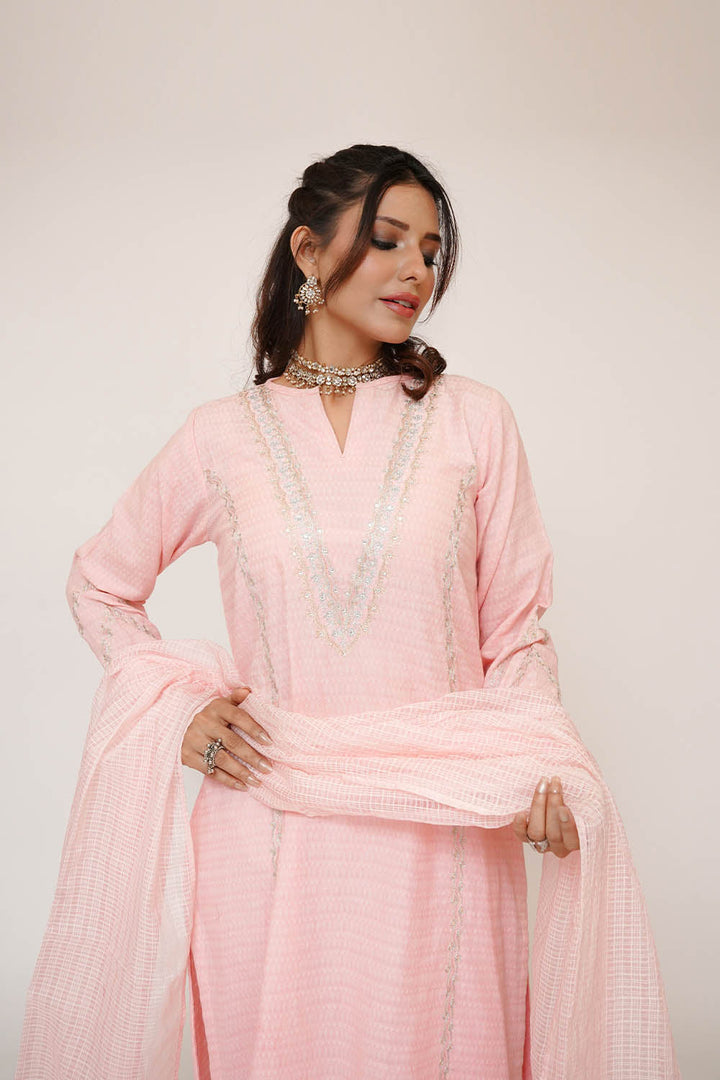 Senorita Women RTW Embroidered Dobby Cotton 3 Piece Suit LBD-03419 Eid Collection