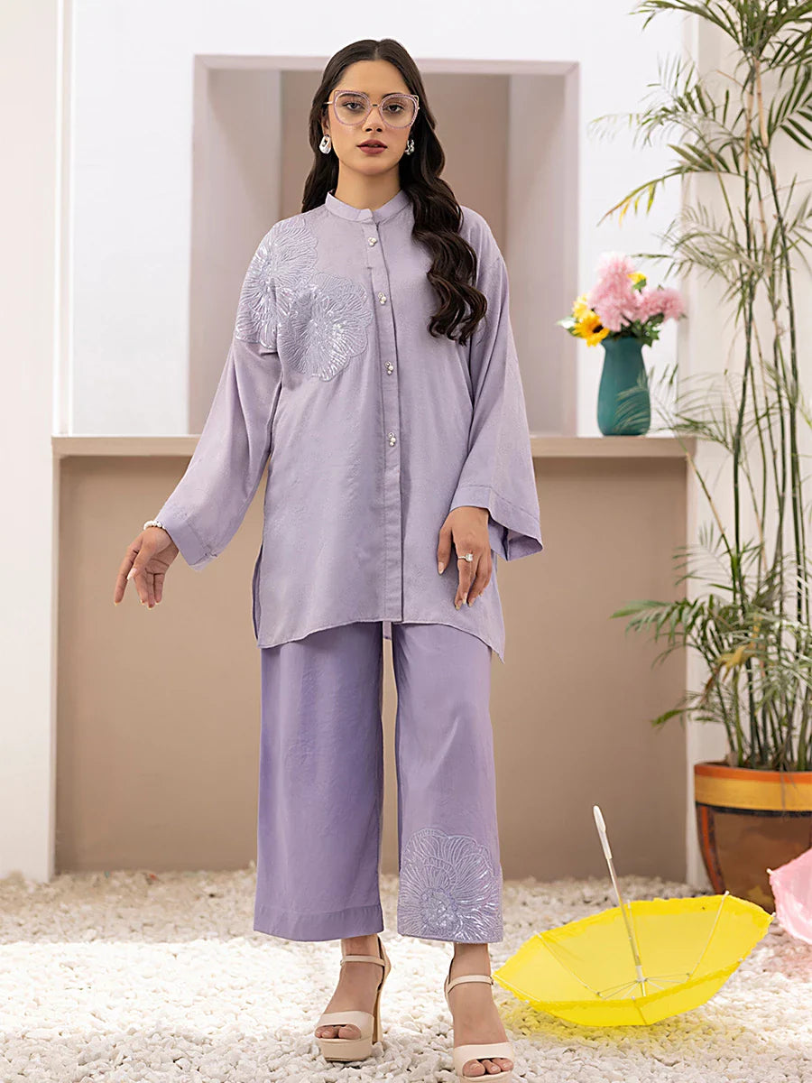 Salitex Women Embroidered Jacquard 2 Piece Suit SPL2PEC024 - Summer Collection