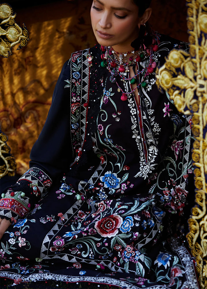 Kashmee Legacy by Elan Unstitched Embroidered Lawn 3 Piece Suit EL26ULKL Zabar EL26-01A - Festive Collection