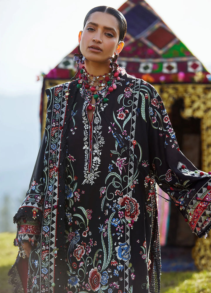 Kashmee Legacy by Elan Unstitched Embroidered Lawn 3 Piece Suit EL26ULKL Zabar EL26-01A - Festive Collection