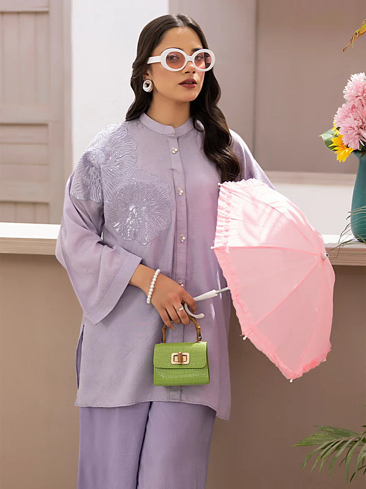 Salitex Women Embroidered Jacquard 2 Piece Suit SPL2PEC024 - Summer Collection