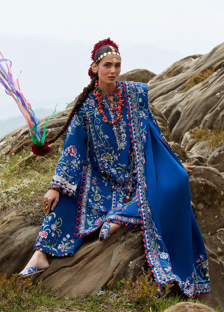 Kashmee Legacy by Elan Unstitched Embroidered Lawn 3 Piece Suit EL26ULKL Zabar EL26-01B - Festive Collection