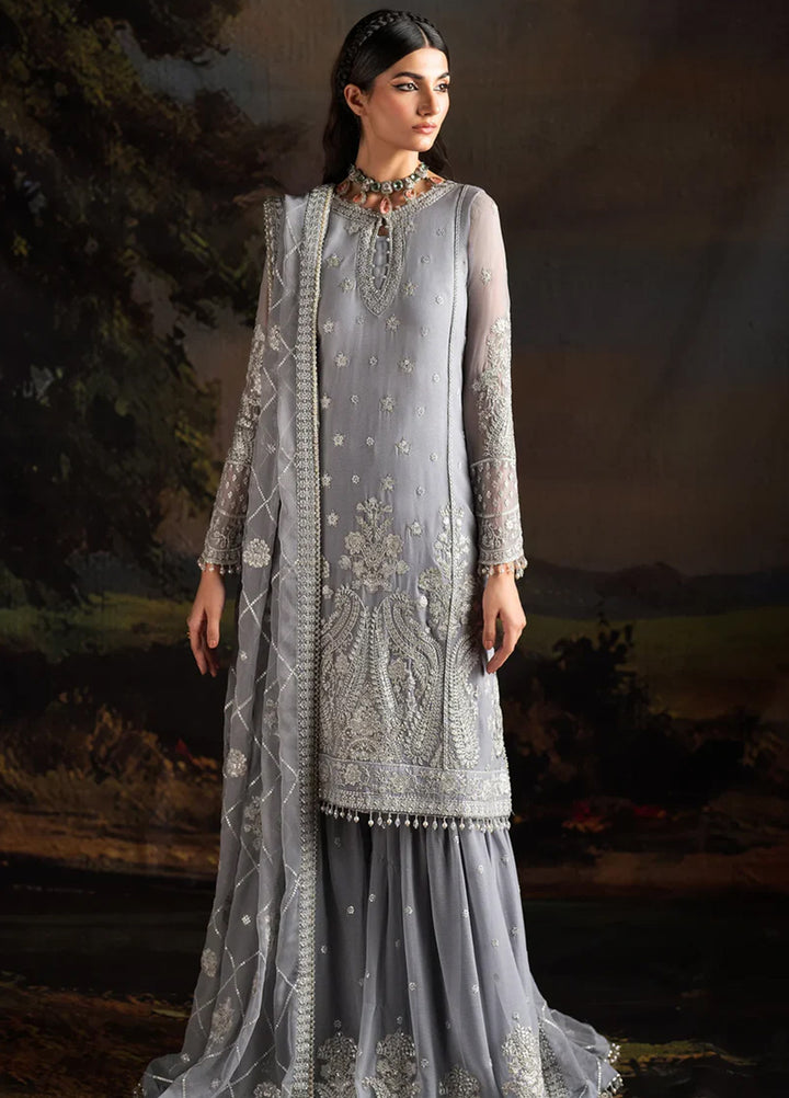 Rouge by Zarif Embroidered Chiffon Suits Unstitched 3 Piece ZR25UF ZRW 03 Adeline - Wedding Collection