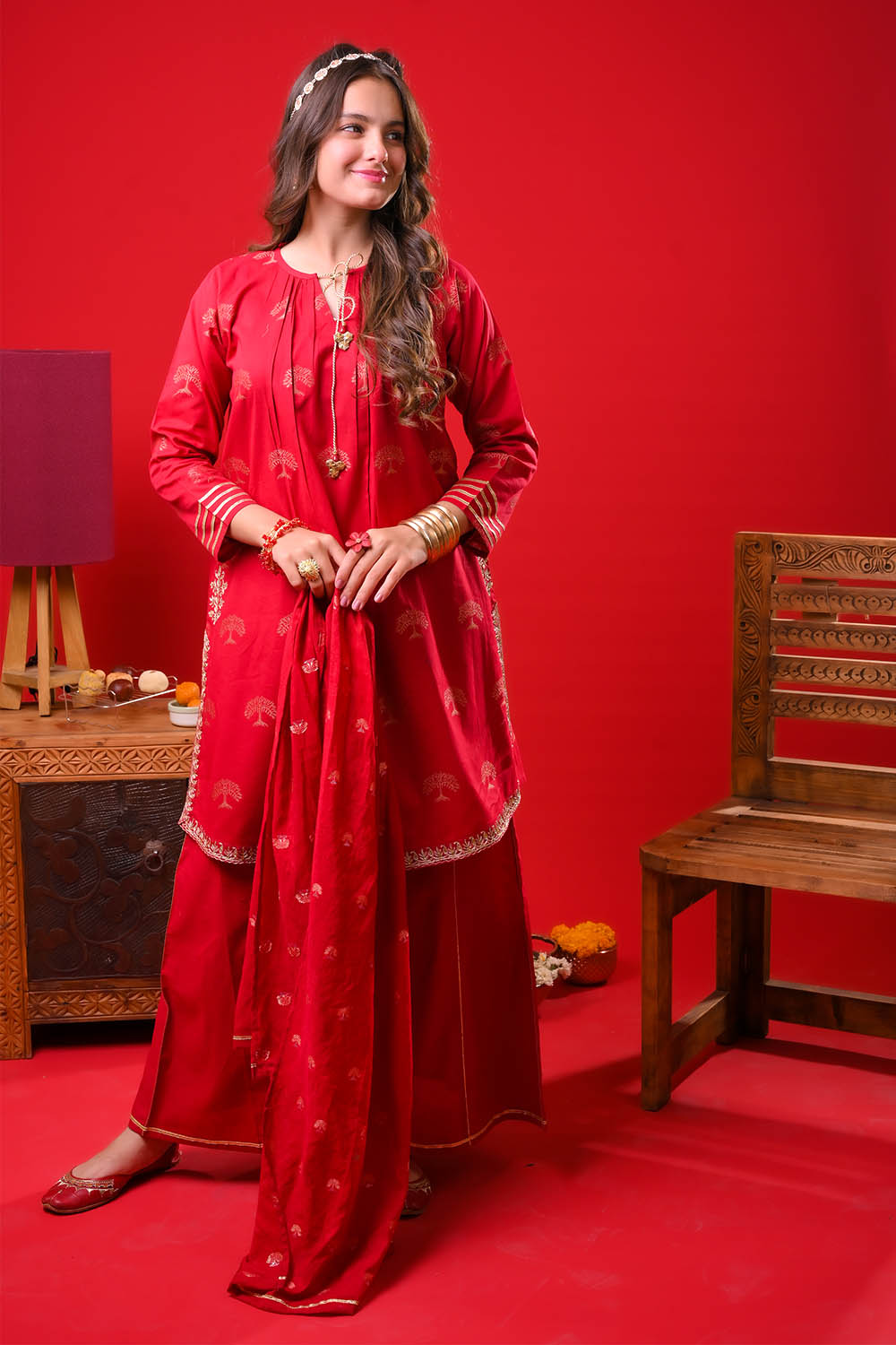 Senorita Girls RTW Solids Cotton 3 Piece Suit GBD-03374 Eid Collection