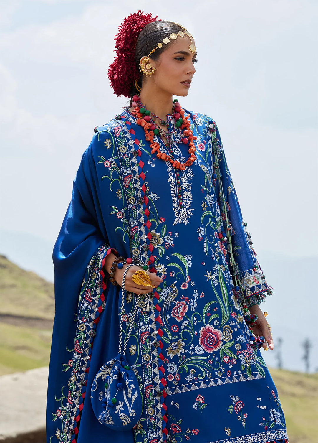 Kashmee Legacy by Elan Unstitched Embroidered Lawn 3 Piece Suit EL26ULKL Zabar EL26-01B - Festive Collection