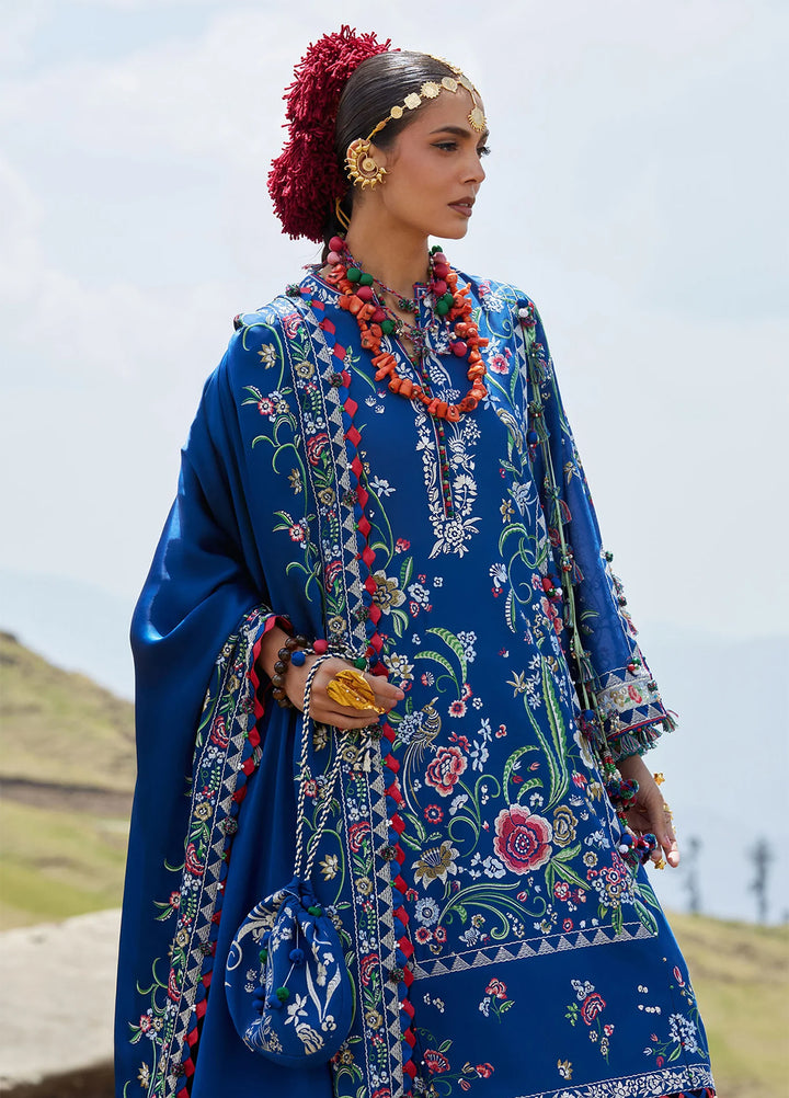 Kashmee Legacy by Elan Unstitched Embroidered Lawn 3 Piece Suit EL26ULKL Zabar EL26-01B - Festive Collection