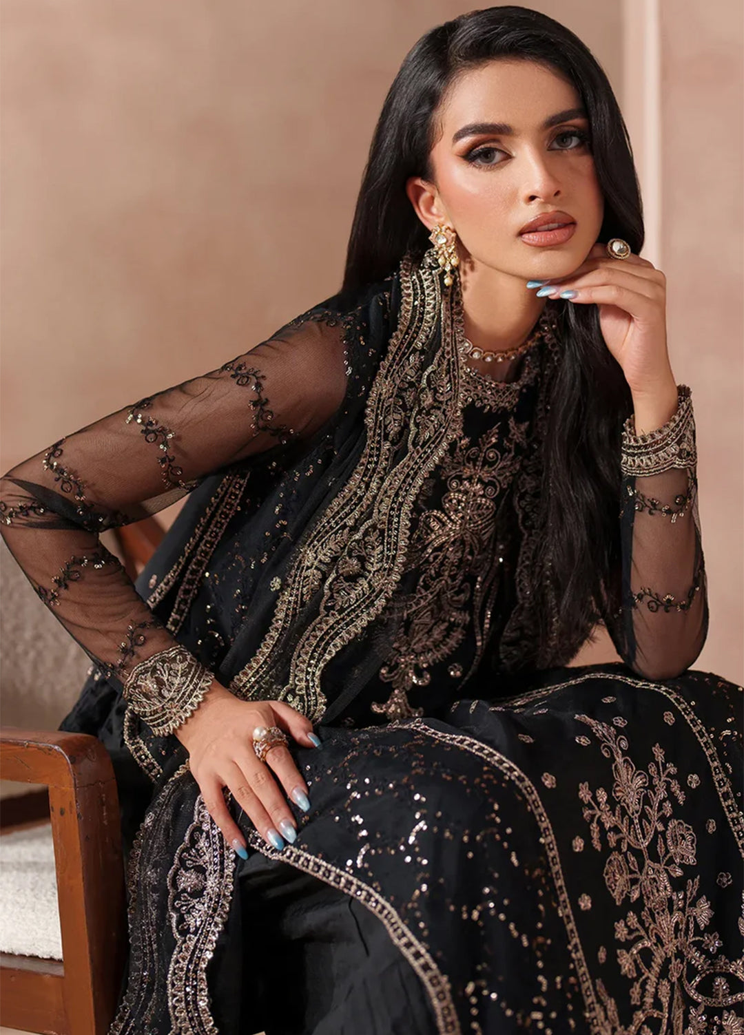 Mahrosh by Zarif Embroidered Net Suits Unstitched 3 Piece ZR25UF MUF-01 Ishaal - Formals Collection