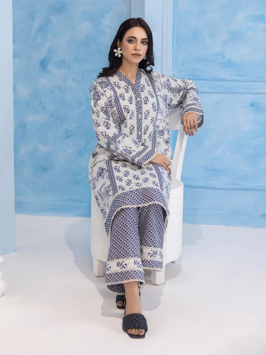 Salitex Women Printed Khaddar 2 Piece Suit WRTBA24AL201 - Winter Collection
