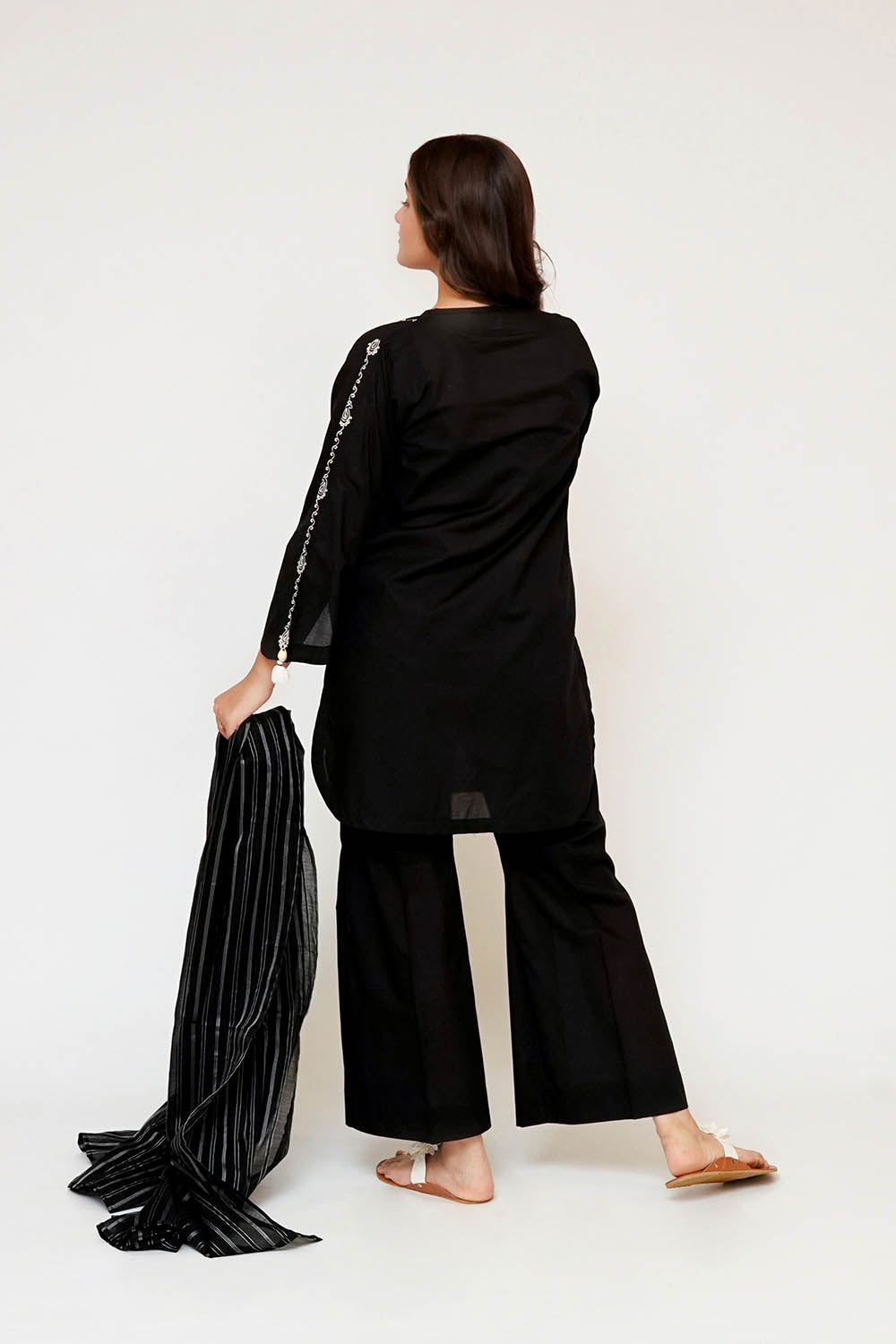 Monochrome by Senorita Girls RTW Embroidered Cotton 3 Piece Suit GAD-03455 Casual Collection