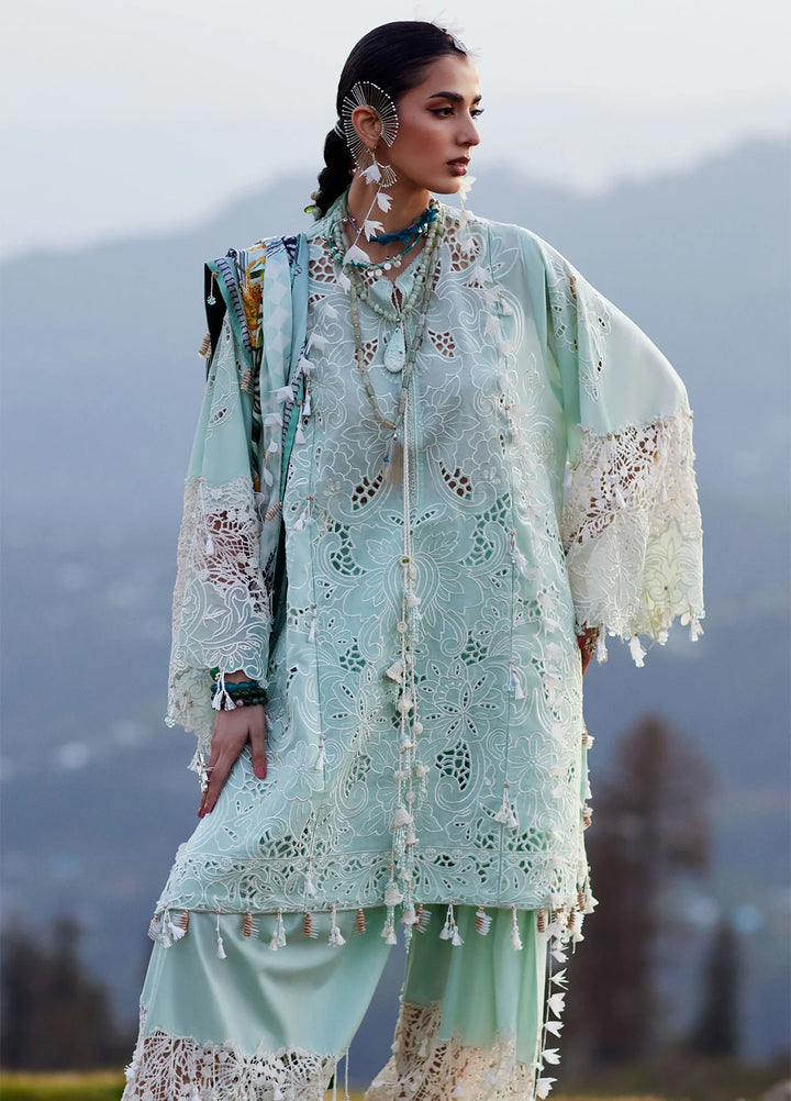 Kashmee Legacy by Elan Unstitched Embroidered Slub Lawn 3 Piece Suit EL26ULKL Zevaré EL26-07A - Festive Collection
