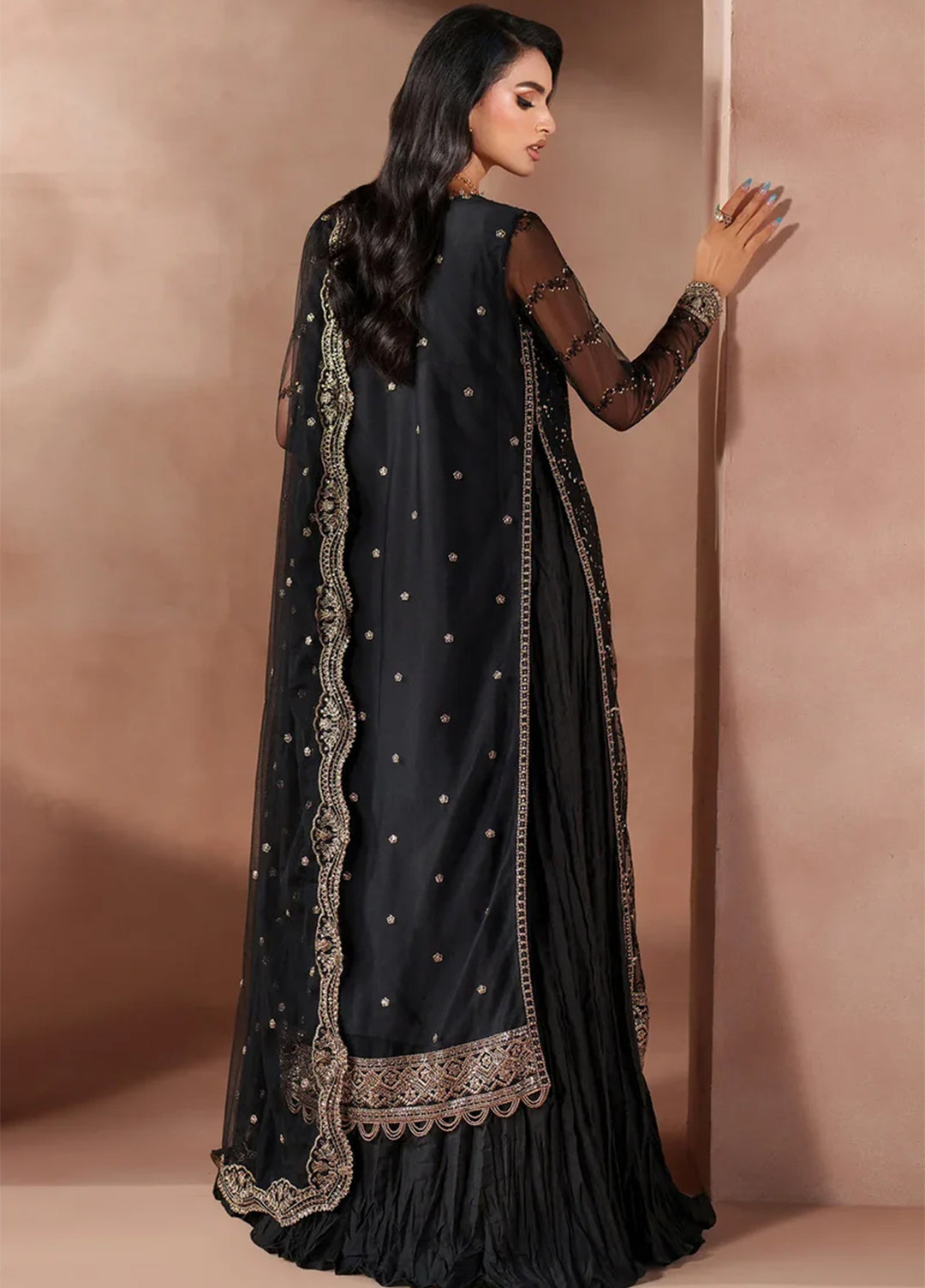 Mahrosh by Zarif Embroidered Net Suits Unstitched 3 Piece ZR25UF MUF-01 Ishaal - Formals Collection