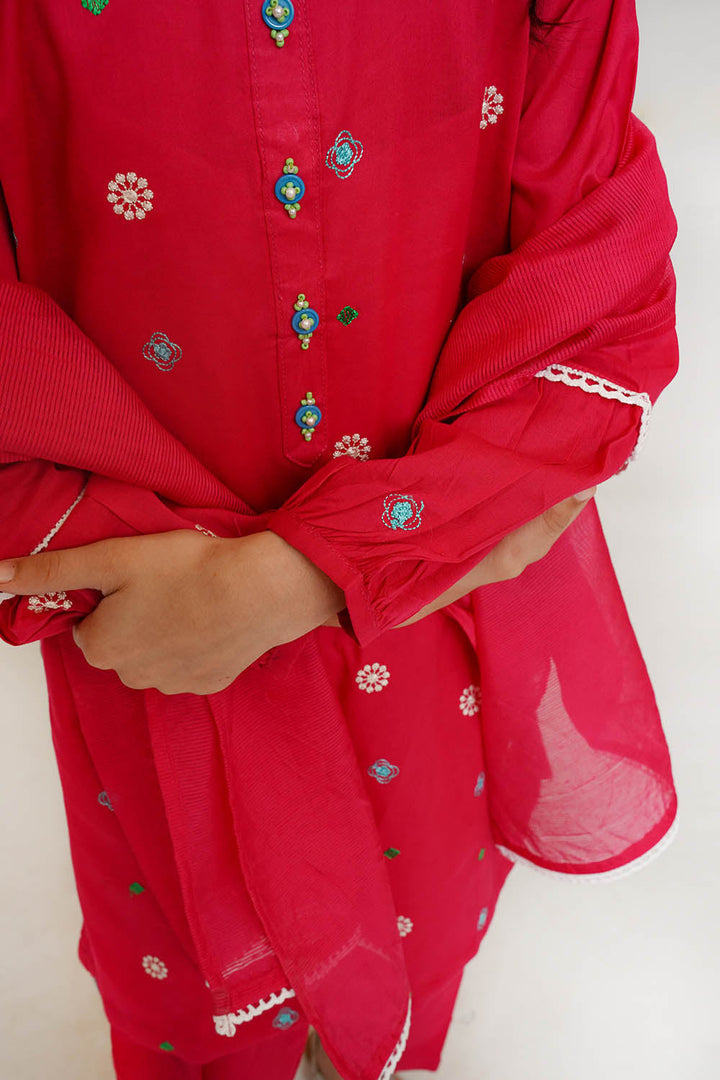 Senorita Girls RTW Embroidered Cotton 3 Piece Suit KAD-03426 Eid Collection