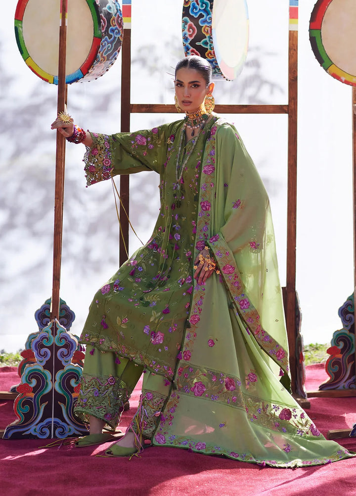 Kashmee Legacy by Elan Unstitched Embroidered Jacquard Lawn 3 Piece Suit EL26ULKL Gulraaz EL26-08A - Festive Collection