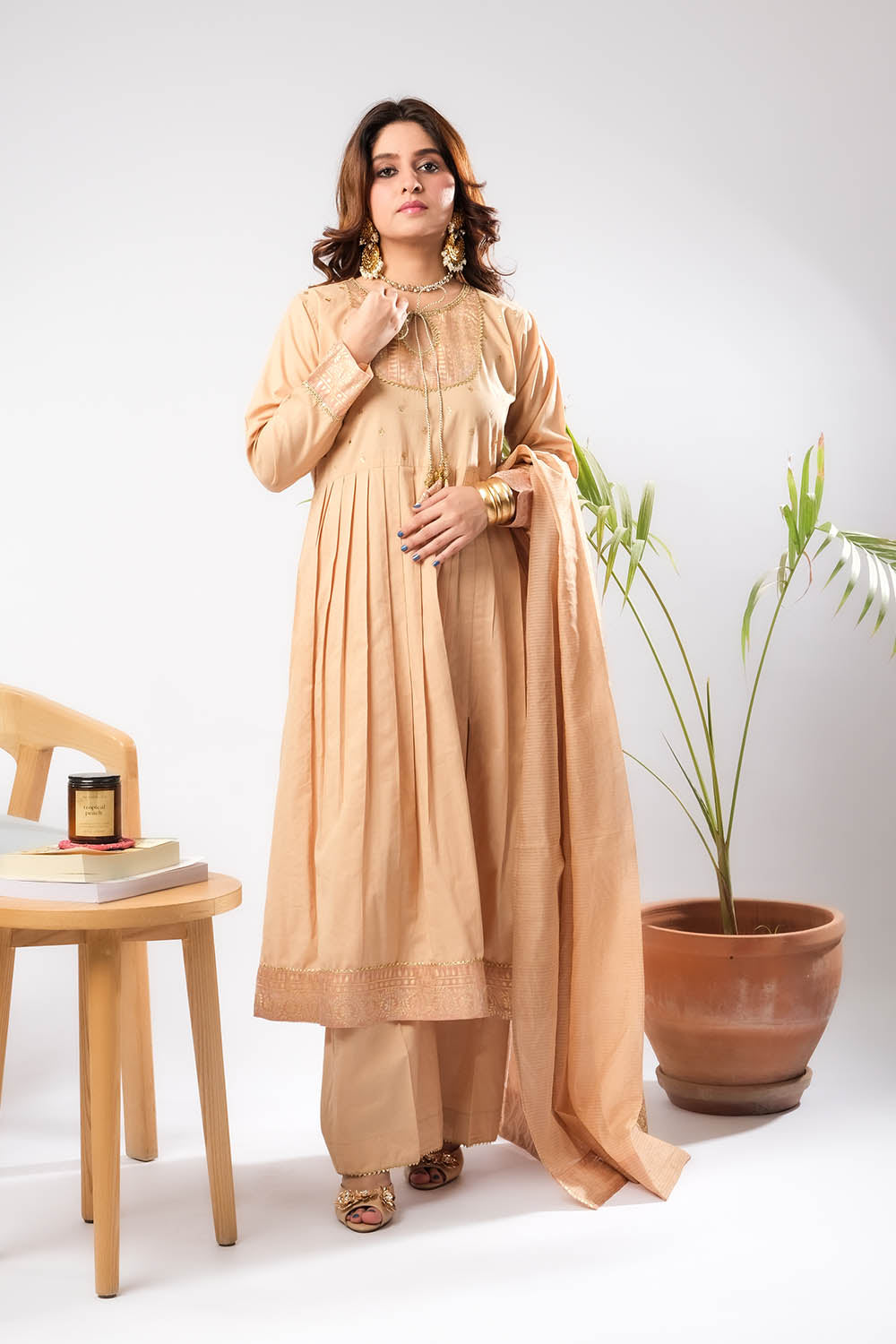 Senorita Women RTW Solids Cotton 3 Piece Suit LBD-03393 Eid Collection