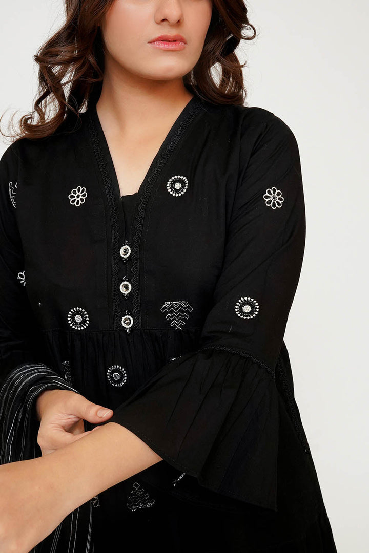 Monochrome by Senorita Girls RTW Embroidered Cotton 3 Piece Suit GAD-03446 Casual Collection