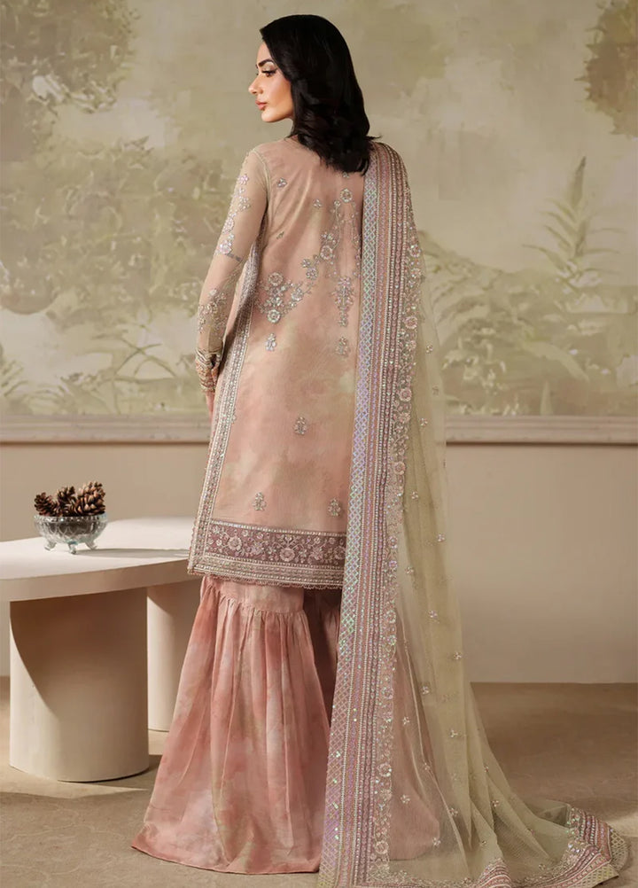 Zarif Embroidered Net Suits Unstitched 3 Piece ZR25UF ZRF-ZPE-04 Seriyah - Formals Collection
